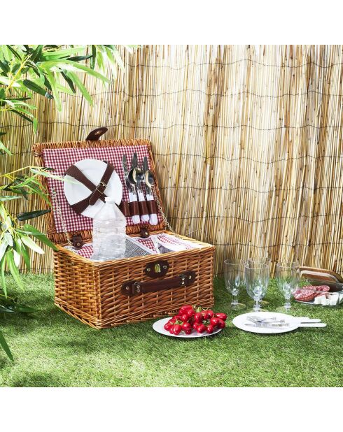 Cestino da picnic marrone - 19x29x38 cm