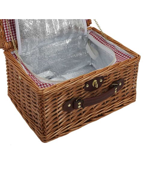 Panier de pique nique marron - 19x29x38 cm