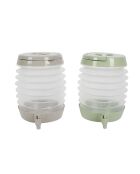 Fontaine à boisson retractable  gris/vert - 550 cl