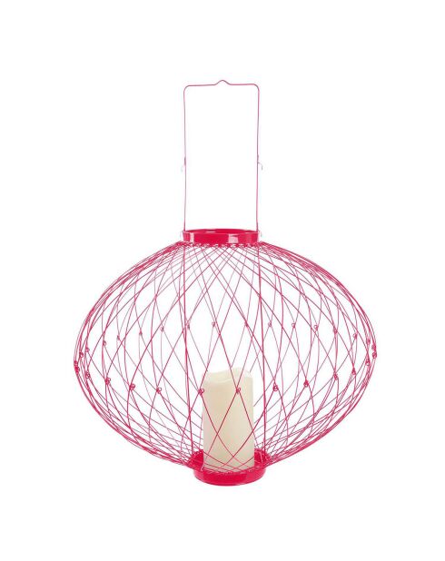 Photophore led retractable rouge - 12x57.2x12 cm