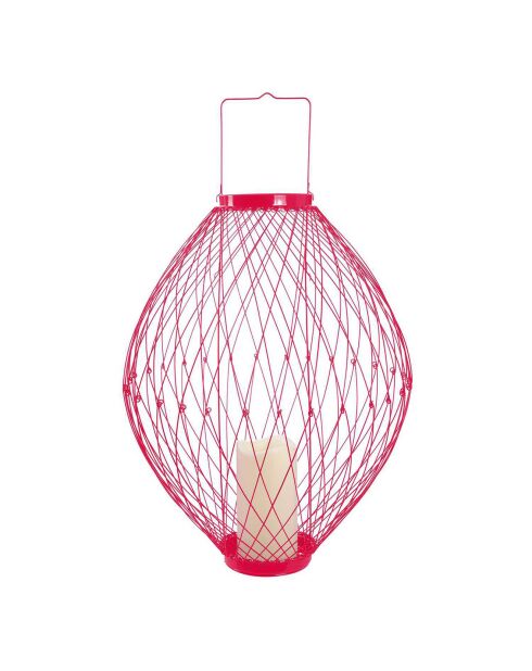 Photophore led retractable rouge - 12x57.2x12 cm