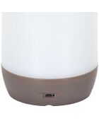Lampe tactile nomade blanc/noir - 11x25x11 cm