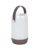 Lampe tactile nomade blanc/noir - 11x25x11 cm