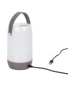 Lampe tactile nomade blanc/noir - 11x25x11 cm