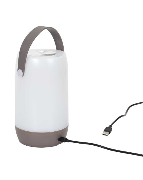 Lampe tactile nomade blanc/noir - 11x25x11 cm