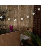 Guirlande solaire beige - 165x6x6 cm
