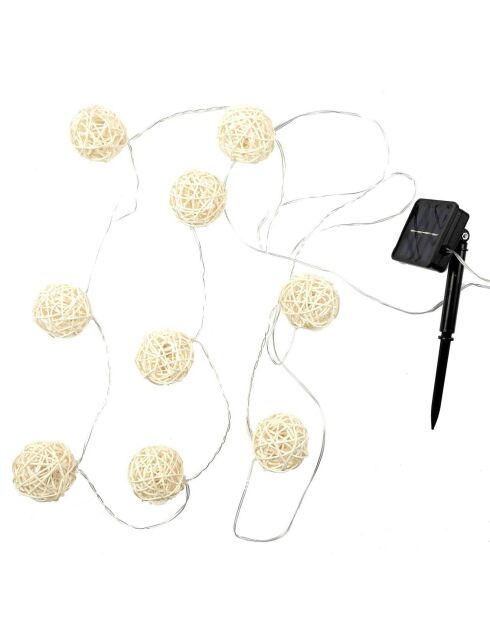 Ghirlanda solare beige - 165x6x6 cm