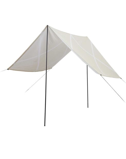 Beige/weißes Gartenzelt für den Außenbereich - 170x200x300 cm
