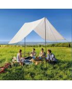 Tente de jardin extérieur beige/blanc - 170x200x300 cm