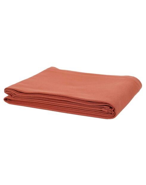 Nappe en coton rouge - 140x0x250 cm