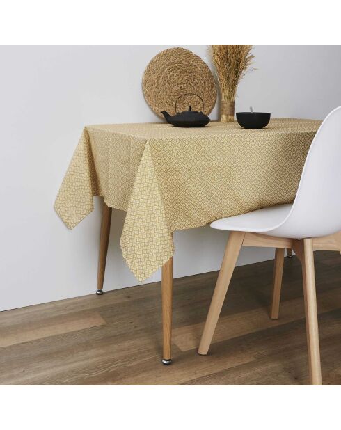 Gelbe, schmutzabweisende Tischdecke, 40 x 240 x 140 cm