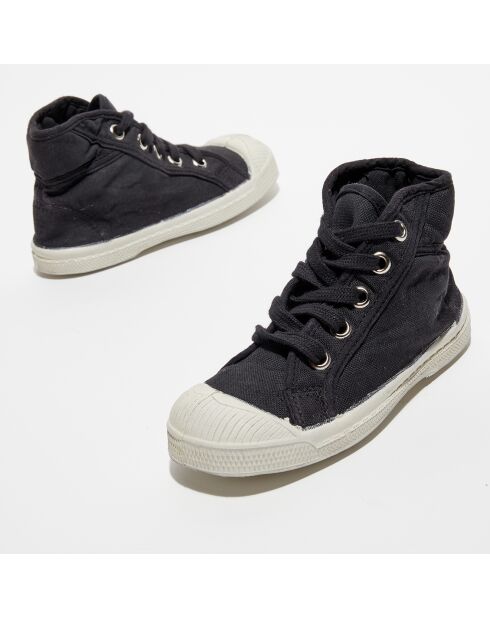 Middelhoge sneakers met grijze veters