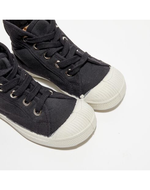 Middelhoge sneakers met grijze veters