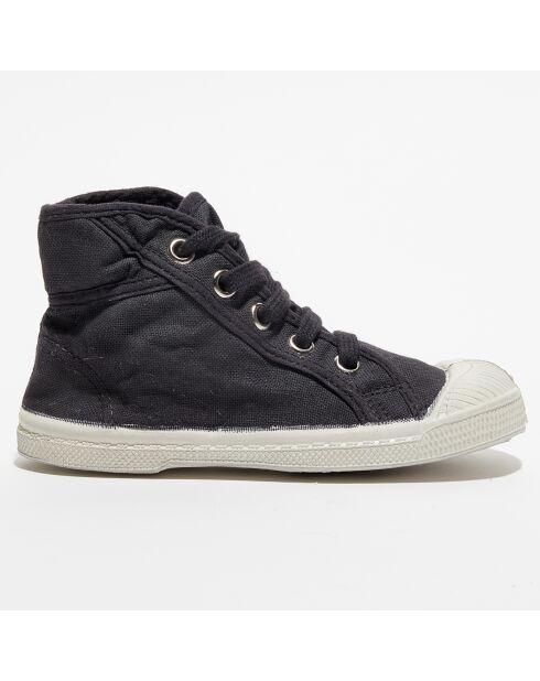 Middelhoge sneakers met grijze veters