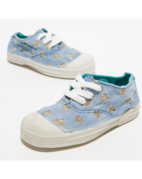 Tennis Glitter Love blau/gold