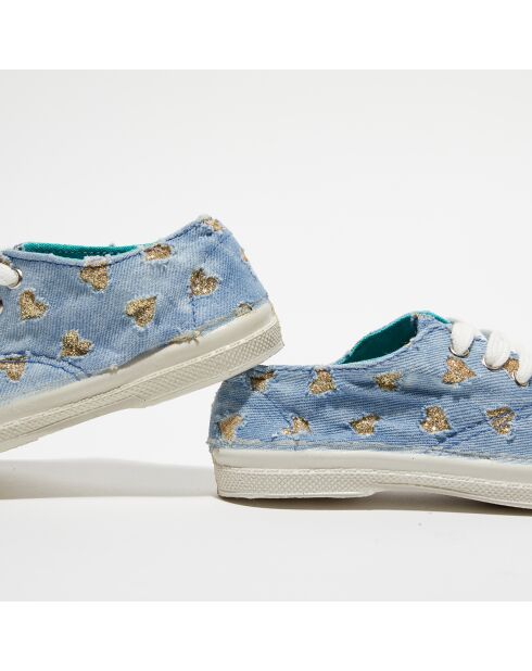 Tennis Glitter Love blau/gold