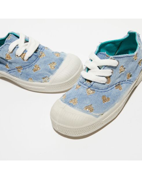 Tennis Glitter Love blau/gold