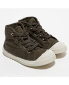 Tennis montantes Mid lacets kaki