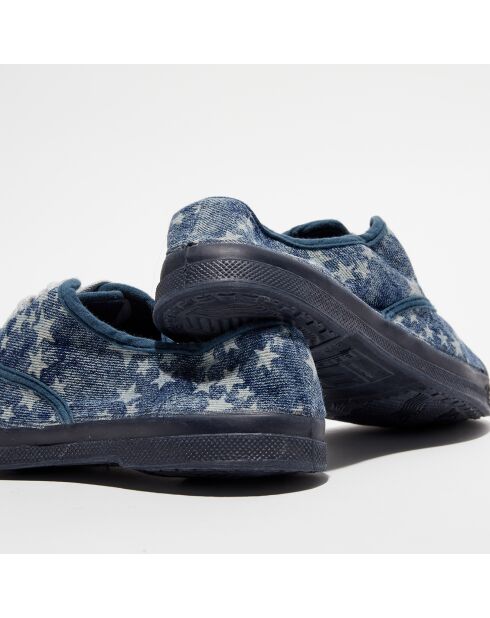 Tennisbeha's met blauwe bedrukte veters met Starprint