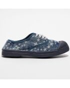 Tennis basses Starprint lacets imprimées bleues