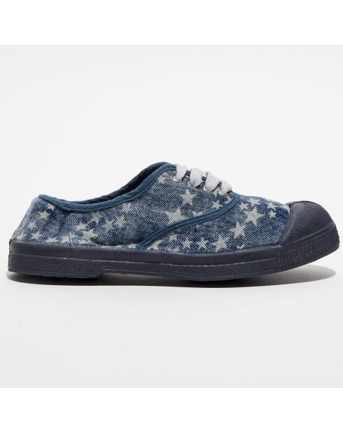 Tennis basses Starprint lacets imprimées bleues