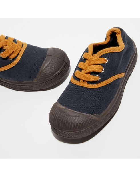 Lage tennisschoenen Colorpiping blauwgrijze veters