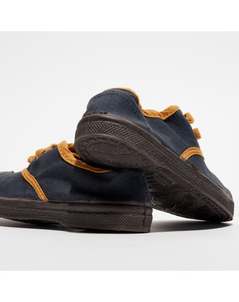 Lage tennisschoenen Colorpiping blauwgrijze veters