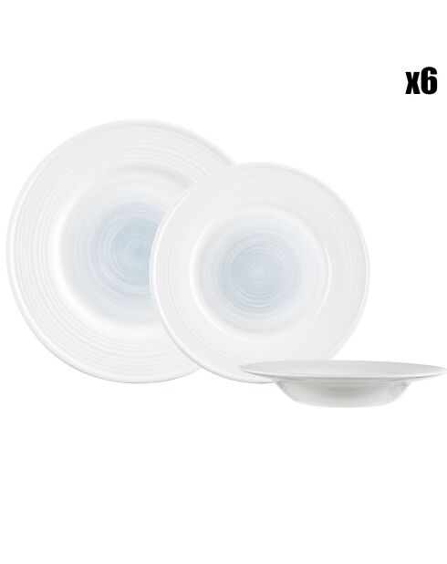 Service de table Brindisi  en Porcelaine Sea sable - 18 pièces