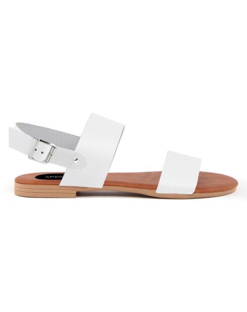 Weiße Nuvola Ledersandalen