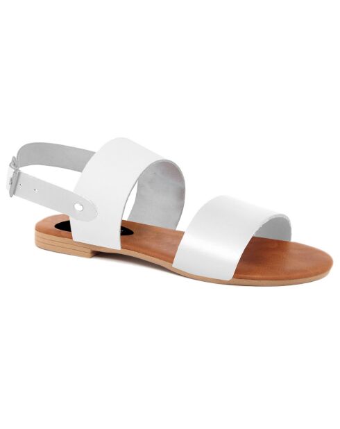 Weiße Nuvola Ledersandalen