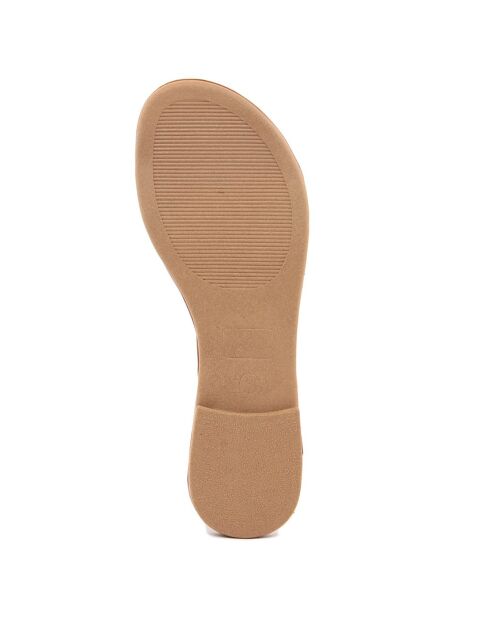 Weiße Nuvola Ledersandalen