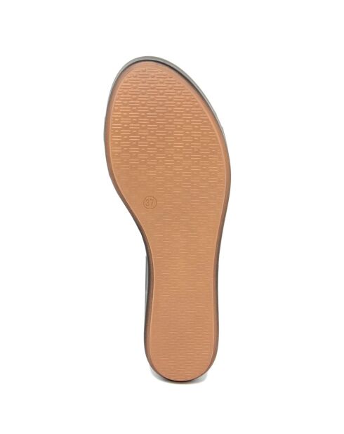 Mules en Cuir Fame noires - Talon 7 cm