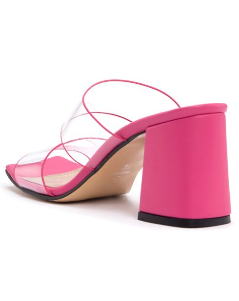 Sena fuchsia/transparante muiltjes - hak 5,5 cm