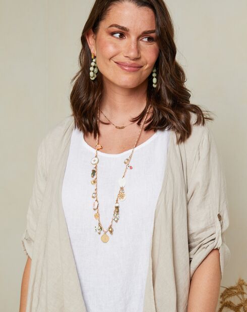 Gilet 100% lino Jade taupe