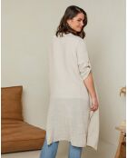 Gilet 100% Lin Jade taupe