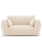 Fauteuil Clau beige clair - 128x100x85 cm