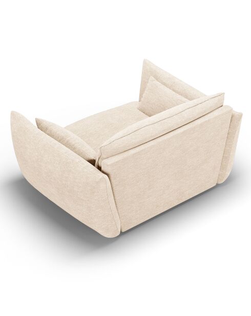 Fauteuil Clau beige clair - 128x100x85 cm