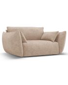 Fauteuil Clau beige - 128x100x85 cm