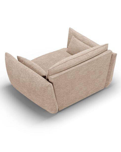 Fauteuil Clau beige - 128x100x85 cm
