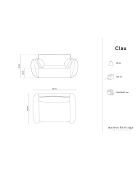 Fauteuil Clau gris clair - 128x100x85 cm