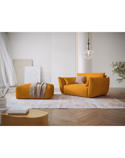 Pouf Clau jaune - 100x80x36 cm