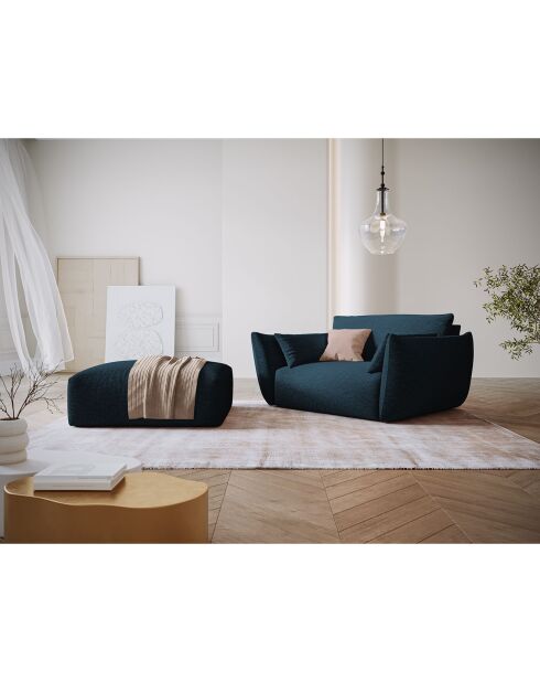 Pouf Clau bleu roi - 100x80x36 cm