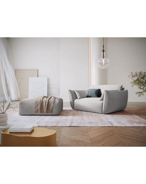 Pouf Clau gris clair - 100x80x36 cm