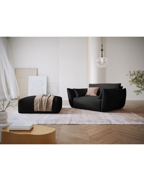 Pouf Clau noir - 100x80x36 cm