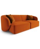 Canapé modulaire Velours Chiara 2 places terracotta - 184x85x74 cm