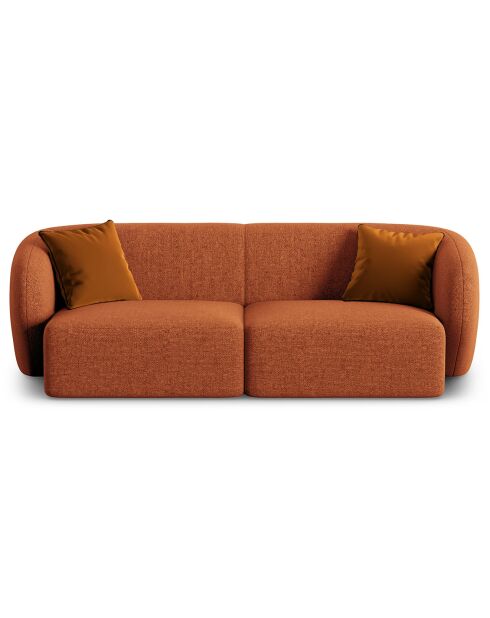 Canapé modulaire Chiara 2 places terracotta - 184x85x74 cm