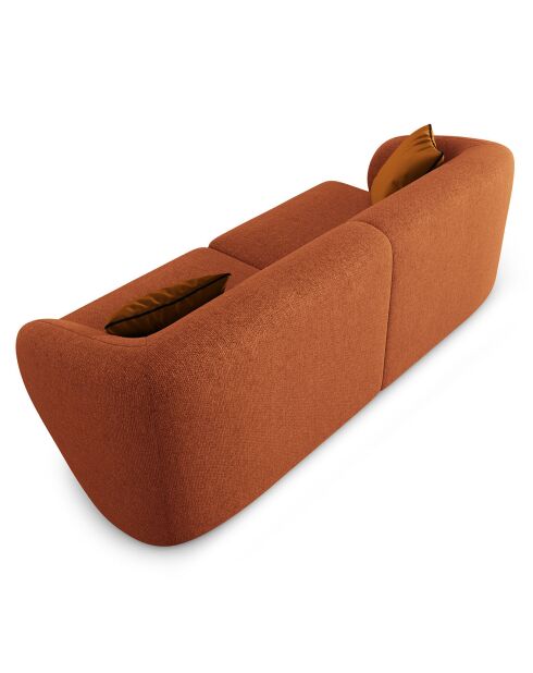 Canapé modulaire Chiara 2 places terracotta - 184x85x74 cm
