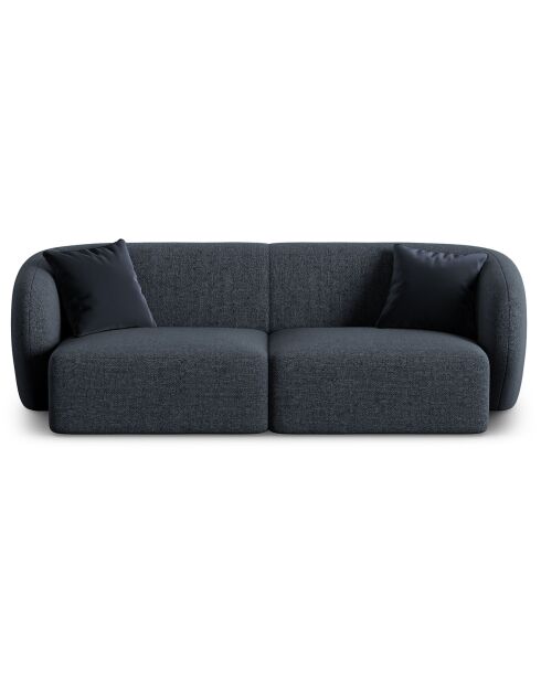 Canapé modulaire Chiara 2 places bleu mélange - 184x85x74 cm