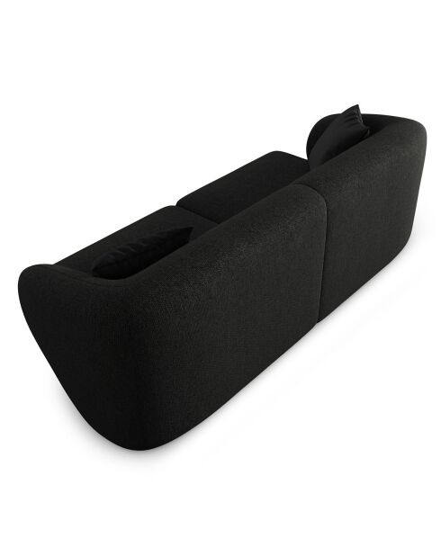 Canapé modulaire Chiara 2 places noir - 184x85x74 cm
