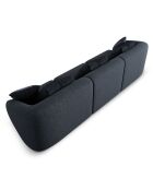 Canapé modulaire Chiara 3 places bleu mélange - 259x85x74 cm